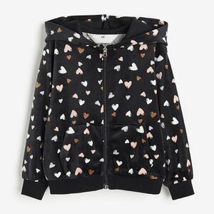 H&M Velour Zip Up Hoodie size 8-10